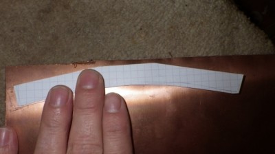 Traçage sur le feuillard de cuivre