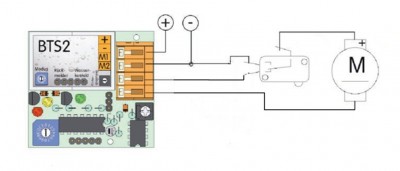 Câblage BTS un seul fin de course (non testé)